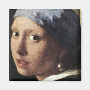 Aimant Fille avec une boucle d'oreille de perle (détail)