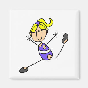 Aimant Fille Blonde Gymnaste