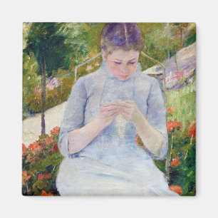 Aimant Fille dans le jardin, Mary Cassatt