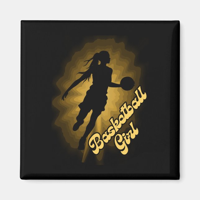 Aimant Fille De Basket Ombre Dans Les Rayons (Devant)