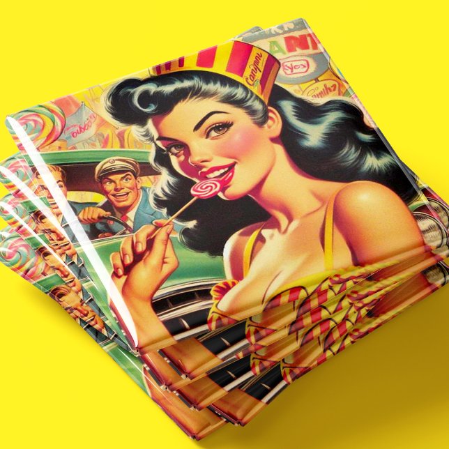 Aimant Fille de bonbons rétro (Créateur téléchargé)