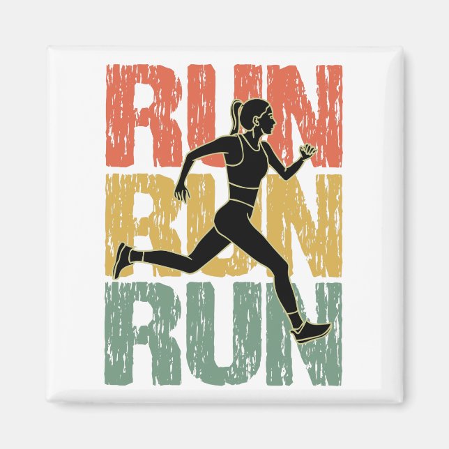 Aimant Fille de coureur (Devant)