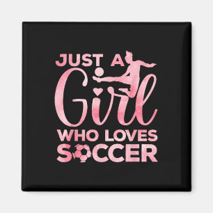 Aimant Fille de football Art pour filles enfants tout-pet