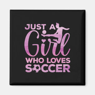 Aimant Fille de football Art pour filles enfants tout-pet