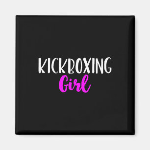 Aimant Fille de kickboxing Femmes Drôle Kickbox Cadeau Mi