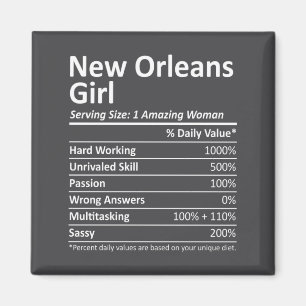 Aimant Fille de la Nouvelle-Orléans La Louisiane Ville Am