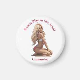 Aimant Fille de plage de Bikini Thunder_Cove