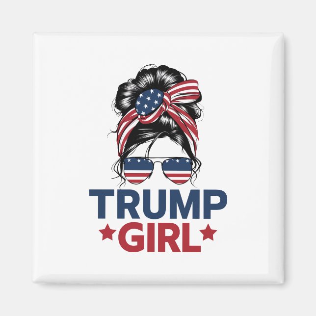 Aimant Fille de Trump Chignon Décoiffé Trump 2024 Électio (Devant)