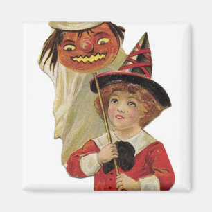 Aimant Fille démodée de Halloween