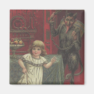 Aimant Fille du Krampus rouge interrupteur de salle à man