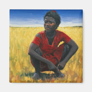 Aimant Fille en rouge 1992