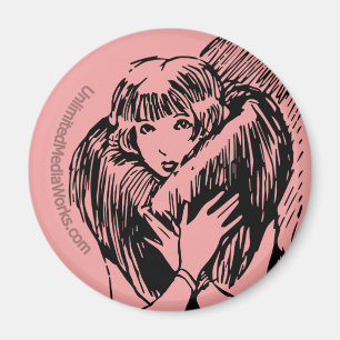 Aimant Fille Fuzzy Chaude