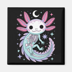 Aimant Fille gothique pastel kawaii adorable squelette ax