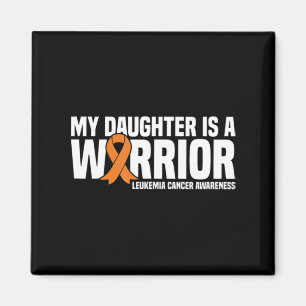 Aimant Fille Guerrier Orange Ruban Leucémie Cancer Awa