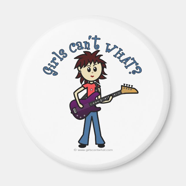 Aimant Fille guitare basse légère (Devant)