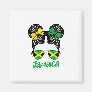 Aimant Fille jamaïcaine chignon désordonné Jamaïque vacan