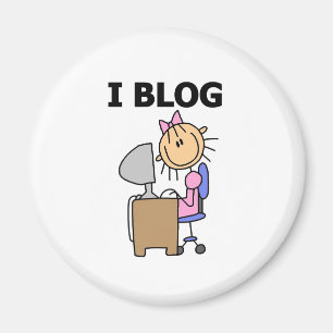 Aimant Fille je blogue