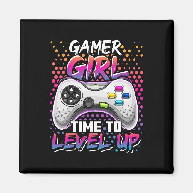 Aimant Fille Le Temps De Monter Le Jeu Vidéo Anniversaire (Devant)