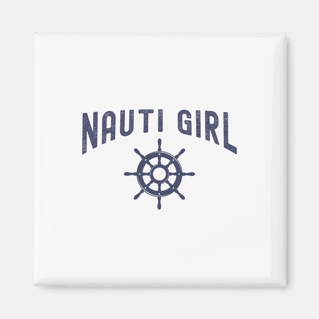 Aimant Fille Nauti Dessin De Bateau Drôle Pour Femmes  (Devant)