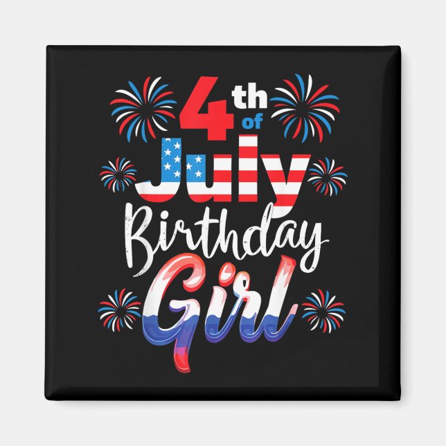 Aimant Fille née le 4 juillet (Devant)