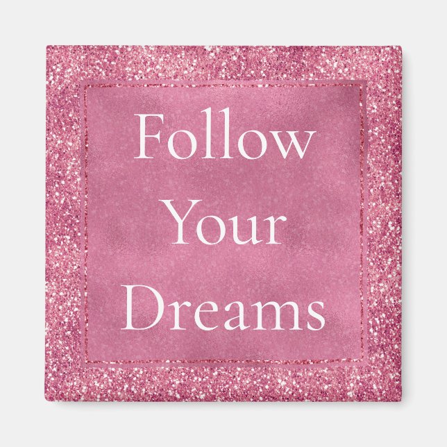 Aimant Fille Parties scintillant rose étincelle Glitz (Devant)