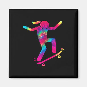 Aimant Fille Patineuse Drôle J'adore Faire Du Skateboard