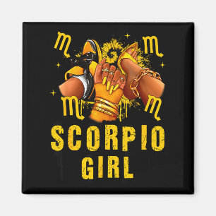 Aimant Fille Scorpion Anniversaire Femme Noire Talon Haut