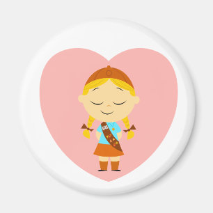 Aimant Fille Scout Brownie - Blonde