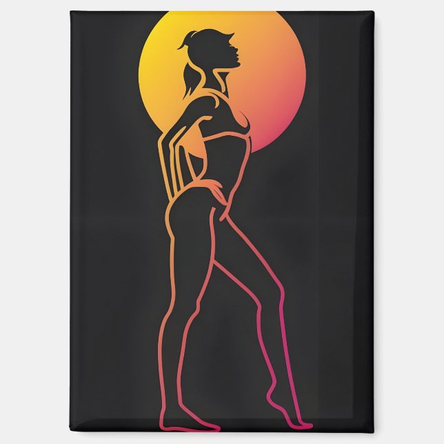 Aimant fille silhouette (Recto)