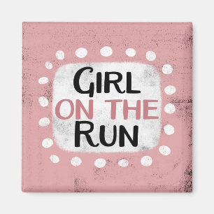 Aimant Fille Sur Le Réfrigérateur De Course
