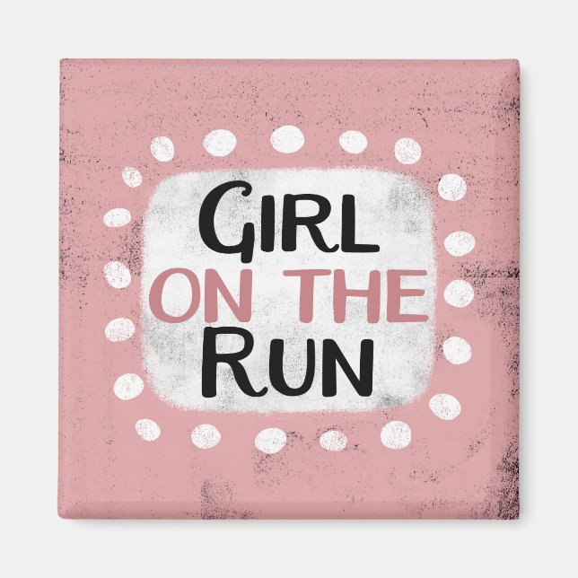 Aimant Fille Sur Le Réfrigérateur De Course (Devant)