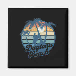 Aimant Fille surfeuse de Daytona Beach Fl Coucher de sole