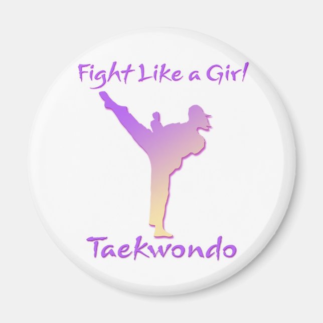 Aimant Fille Taekwondo (Devant)