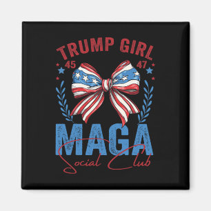 Aimant Fille Trump 45 47 Méga Est 2025 Club Social Vote