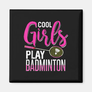 Aimant Filles cool Jouer Badminton