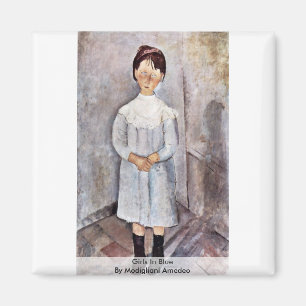 Aimant Filles dans le bleu par Modigliani Amedeo