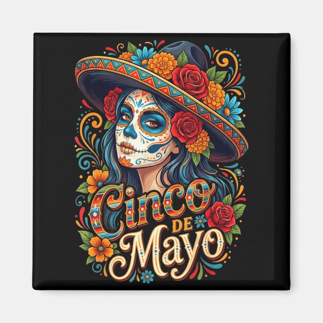 Aimant Filles de Cinco de Mayo femmes fiesta mexicaine 5  (Devant)
