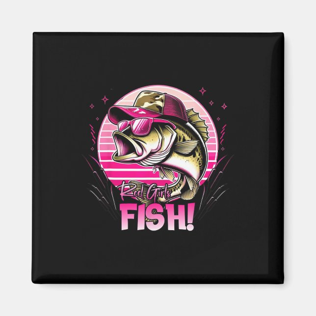 Aimant Filles de pêche à la bobine de femmes de pêche qui (Devant)