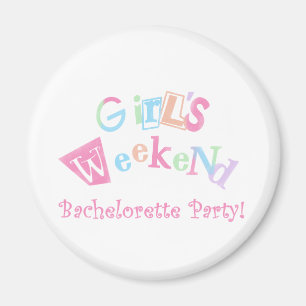 Aimant Filles de texte cool Week-end Enterrement de vie d