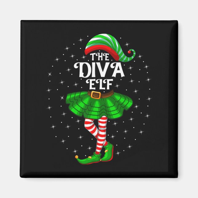 Aimant Filles Filles Filles Fille Maman Le Diva Elf (Devant)