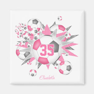 Aimant filles personnalisées ballon de football soufflé r