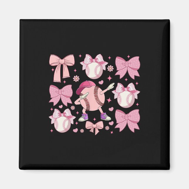 Aimant Filles Softll Coquette Bow Softll Maman Fête des M (Devant)