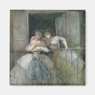 Aimant Filles sur le balcon, 1855-60