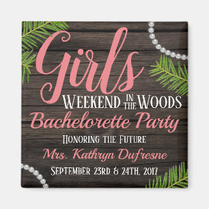 Aimant Filles Woodsy Bachelorette Party