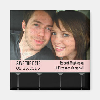 Aimant Film Theatre Photo Enregistrer la date Magnet, ros