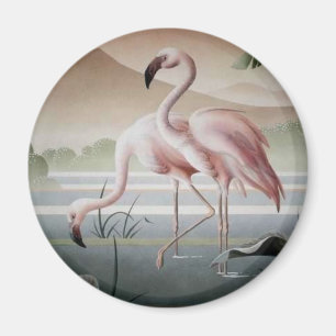 Aimant Fin à l'aimant rose de Flamant rose