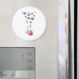 Aimant Fiole de chimie, vaisselle de laboratoire, coeur -