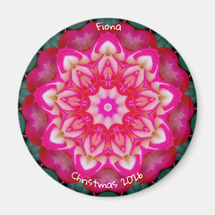 Aimant FIONA ~ Rose miniature personnalisée Fractale ~