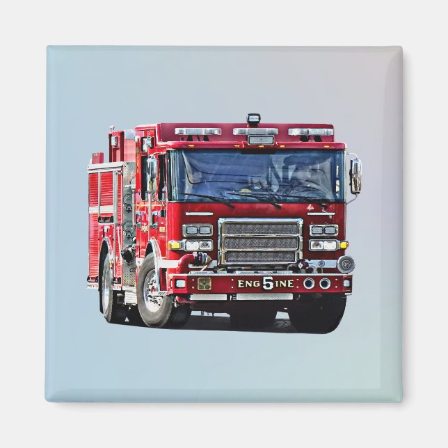 Aimant Fire Engine Turning the Corner (Devant)