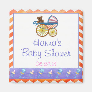 Aimant Fire Lake Orange Chevron Baby